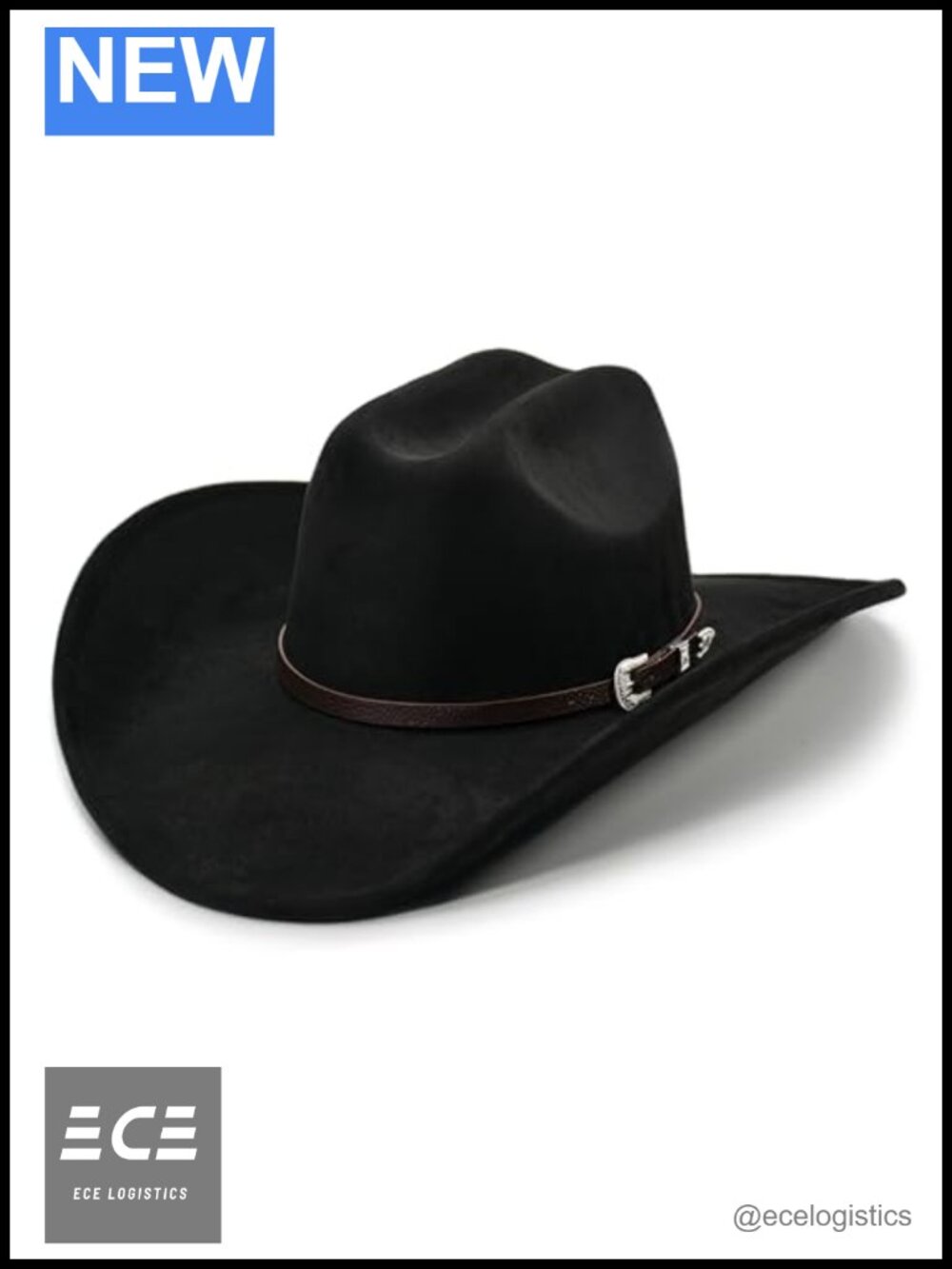 Felt Cowboy Hat with Shapeable Wide Brim Western Cattleman